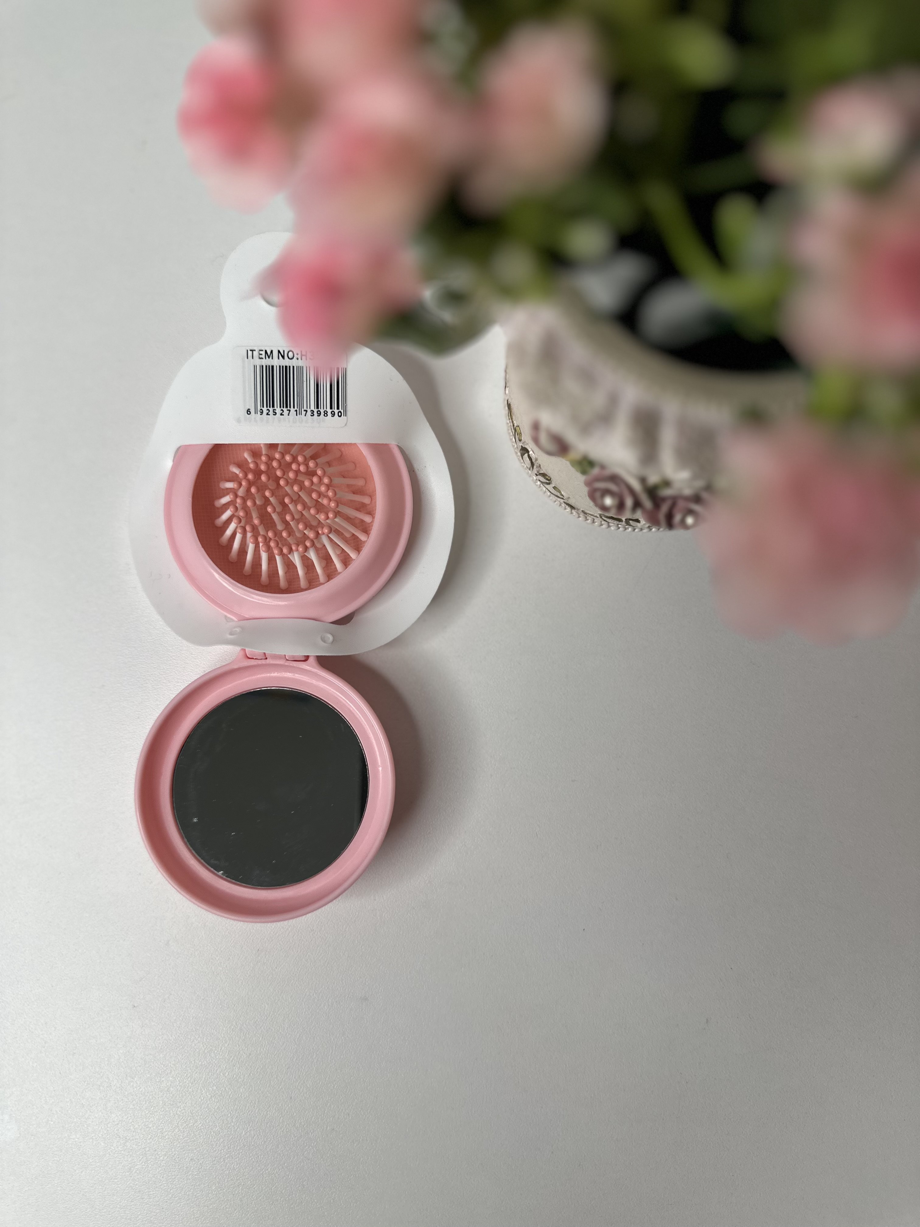 Mini Hair Brush+ Mirror K282
